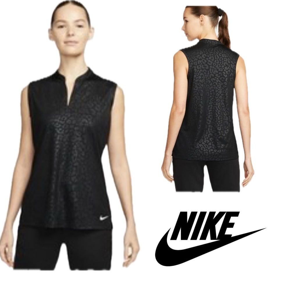 Nike‎ Women's Black Patterned Golf/ tennis Tank Top